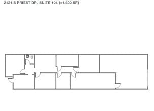 2121 S Priest Dr, Tempe, AZ for lease Floor Plan- Image 1 of 1