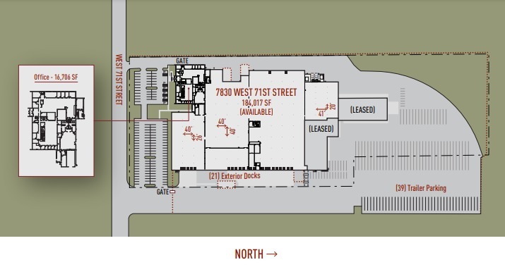 7830 W 71st St, Bridgeview, IL for lease Site Plan- Image 1 of 1