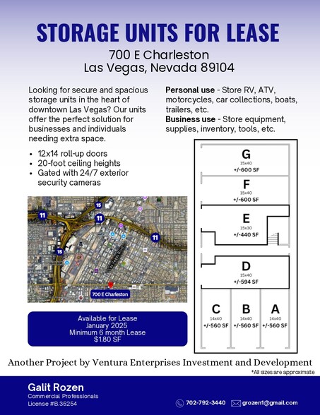 700 E Charleston Blvd, Las Vegas, NV for lease - Site Plan - Image 2 of 2