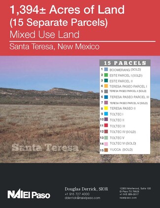 More details for Pete Dominici Hwy & McNutt Rd, Santa Teresa, NM - Land for Sale