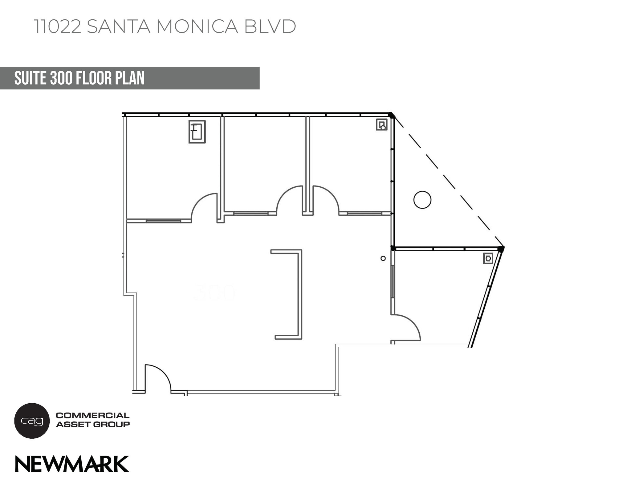 11022 Santa Monica Blvd, Los Angeles, CA for lease Floor Plan- Image 1 of 4