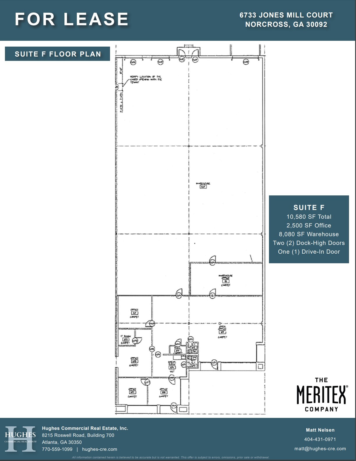 6733 Jones Mill Ct, Peachtree Corners, GA for lease Floor Plan- Image 1 of 1