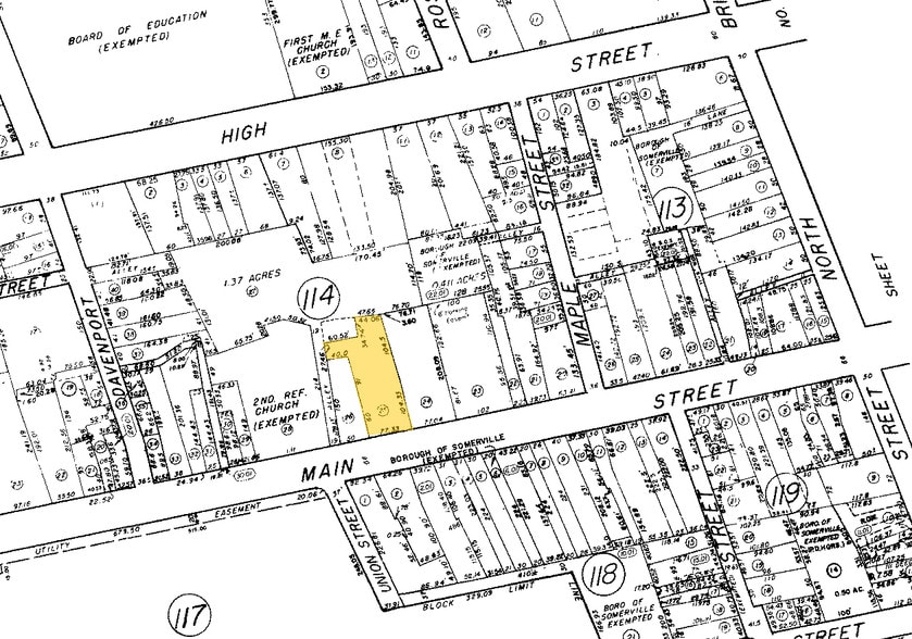 92 W Main St, Somerville, NJ for lease - Plat Map - Image 2 of 2