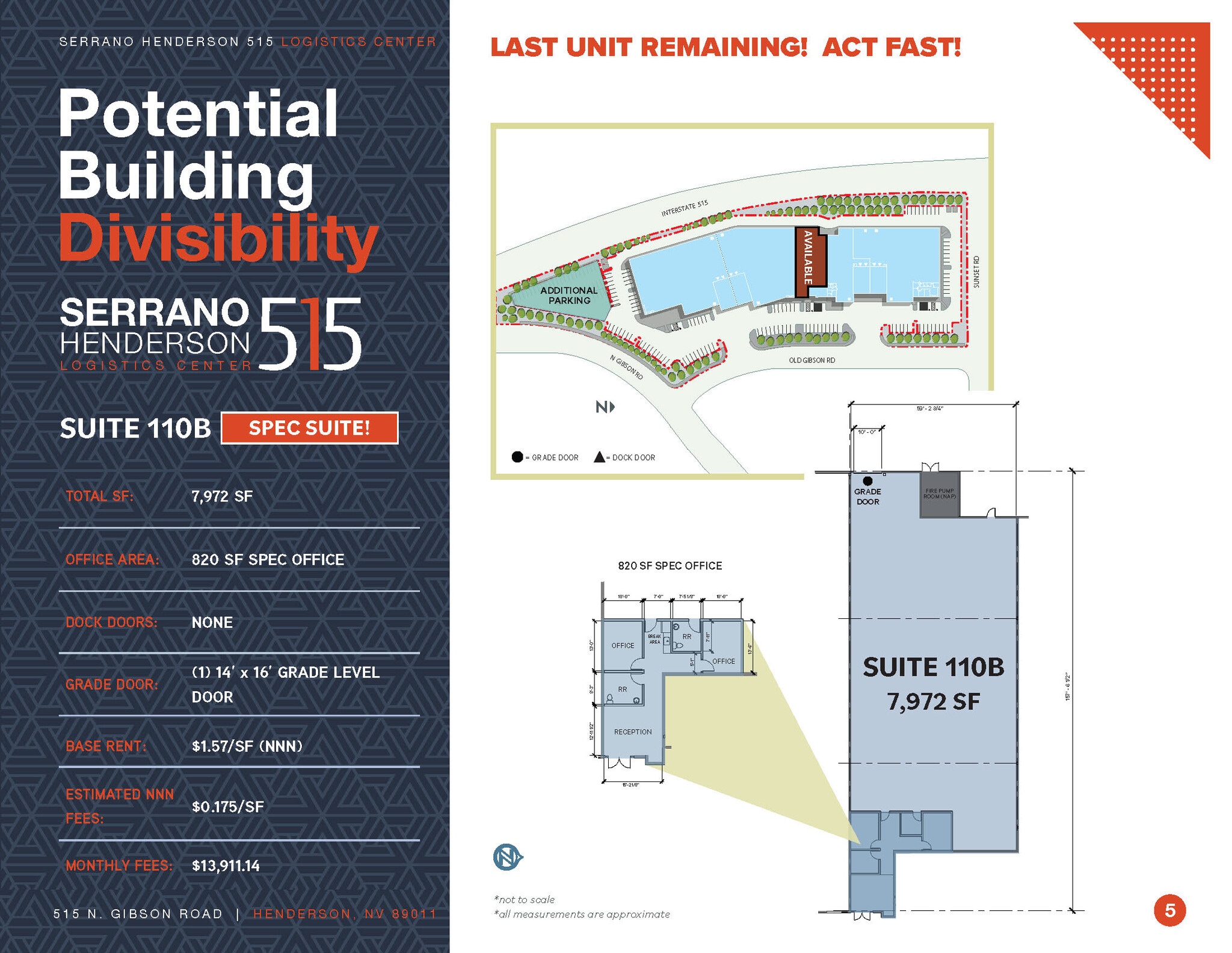 515 N Gibson Rd, Henderson, NV for lease Floor Plan- Image 1 of 1