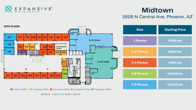 2828 N Central Ave, Phoenix, AZ for lease Floor Plan- Image 1 of 4