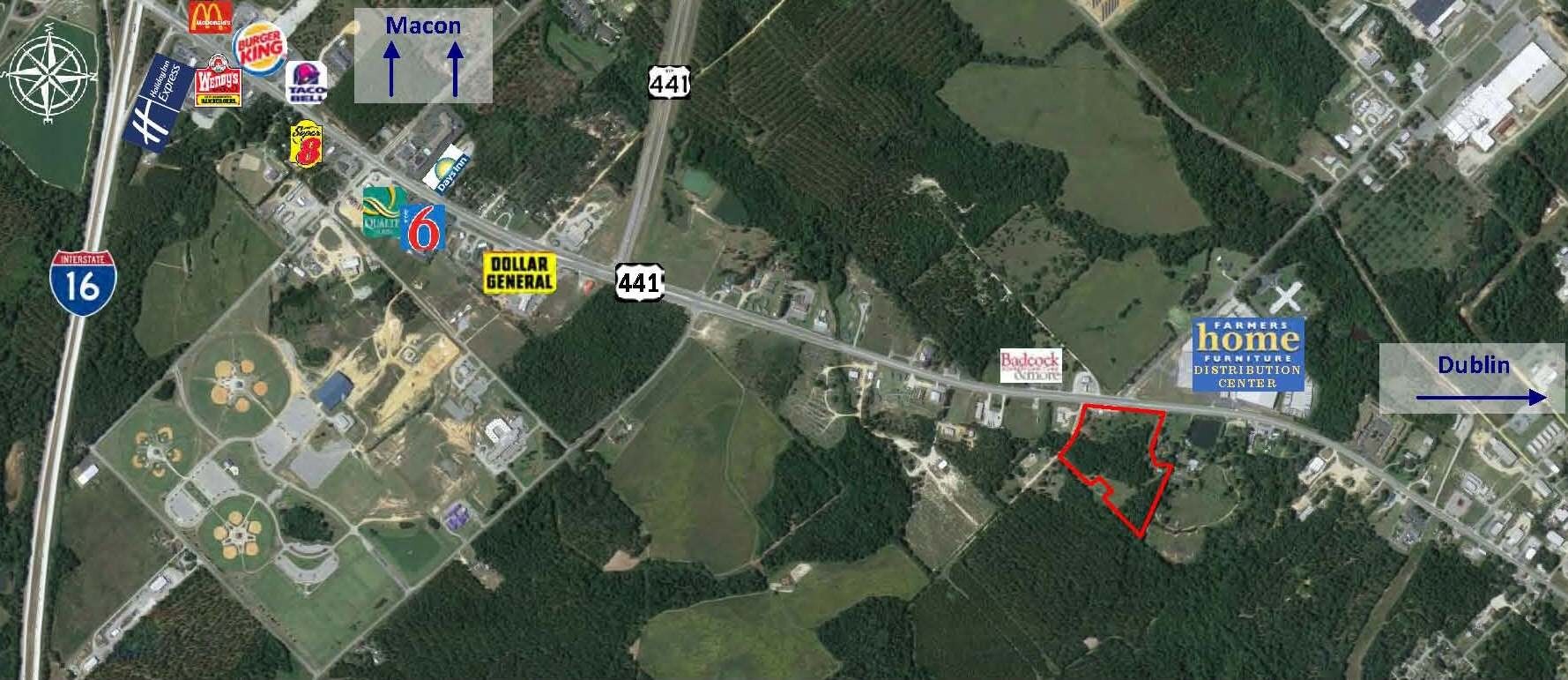 US 441, Dublin, GA for sale Aerial- Image 1 of 1