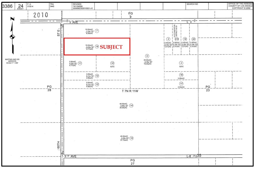 60th Street E, Palmdale, CA for sale - Plat Map - Image 2 of 2