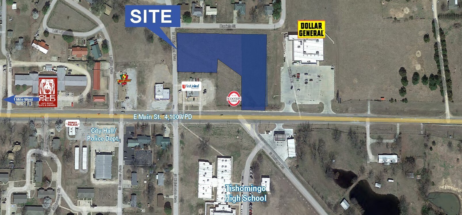 1305 Main Street, Tishomingo, OK 73460 Land for Sale