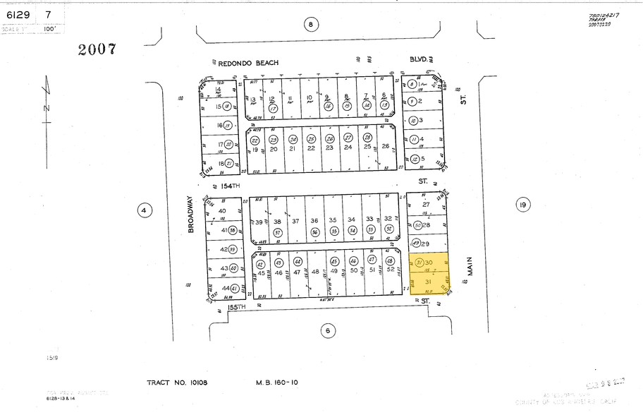 15425 S Main St, Gardena, CA for lease - Plat Map - Image 2 of 2