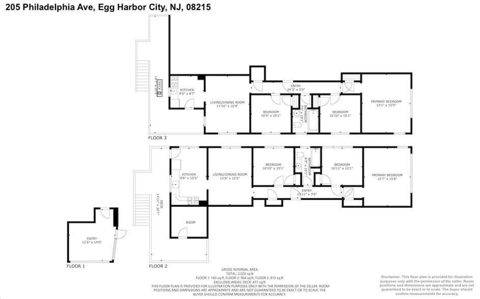 205 Philadelphia Ave, Egg Harbor City, NJ for sale - Floor Plan - Image 3 of 49