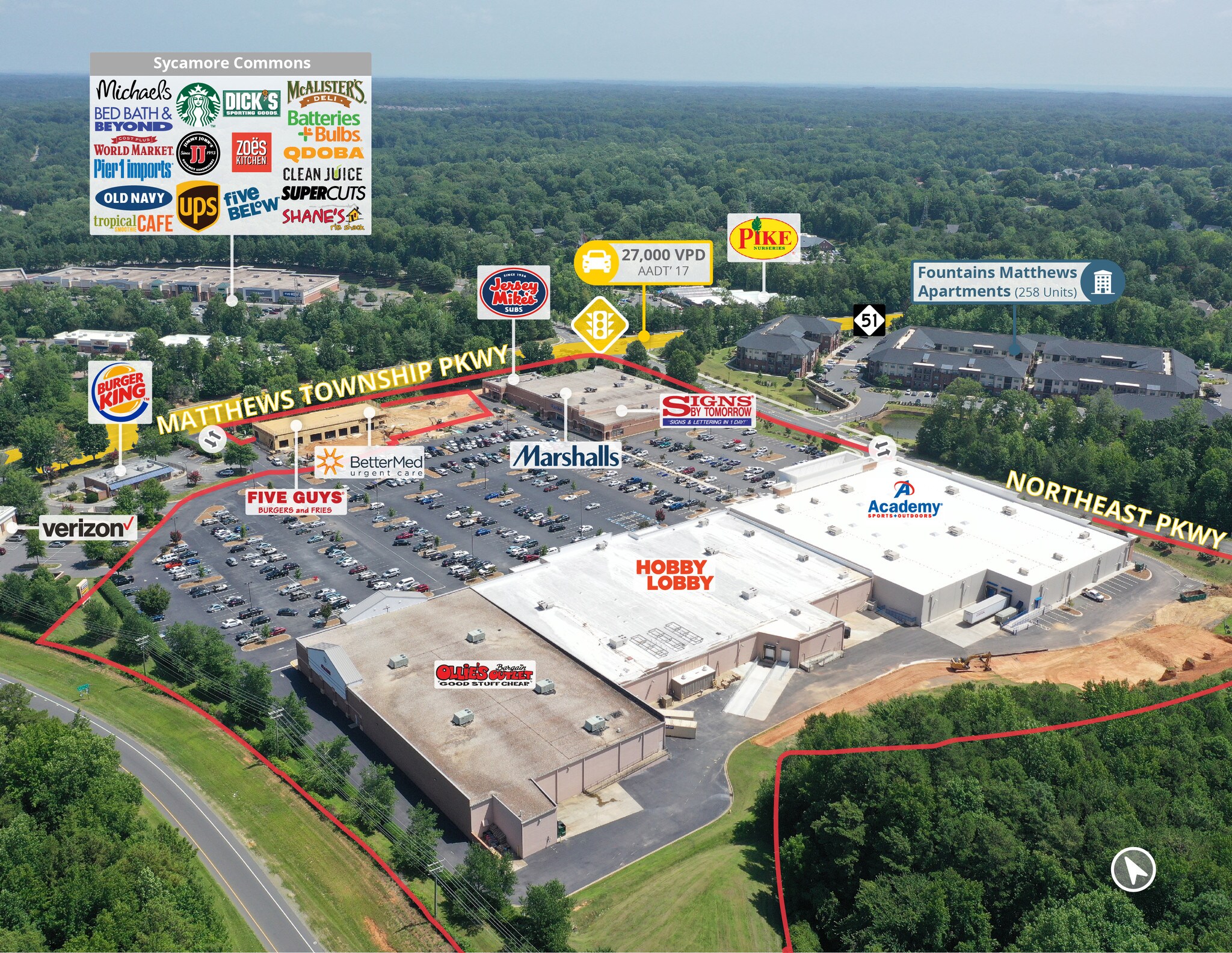 2332 Matthews Township Pkwy, Matthews, NC, 28105 Retail Property For