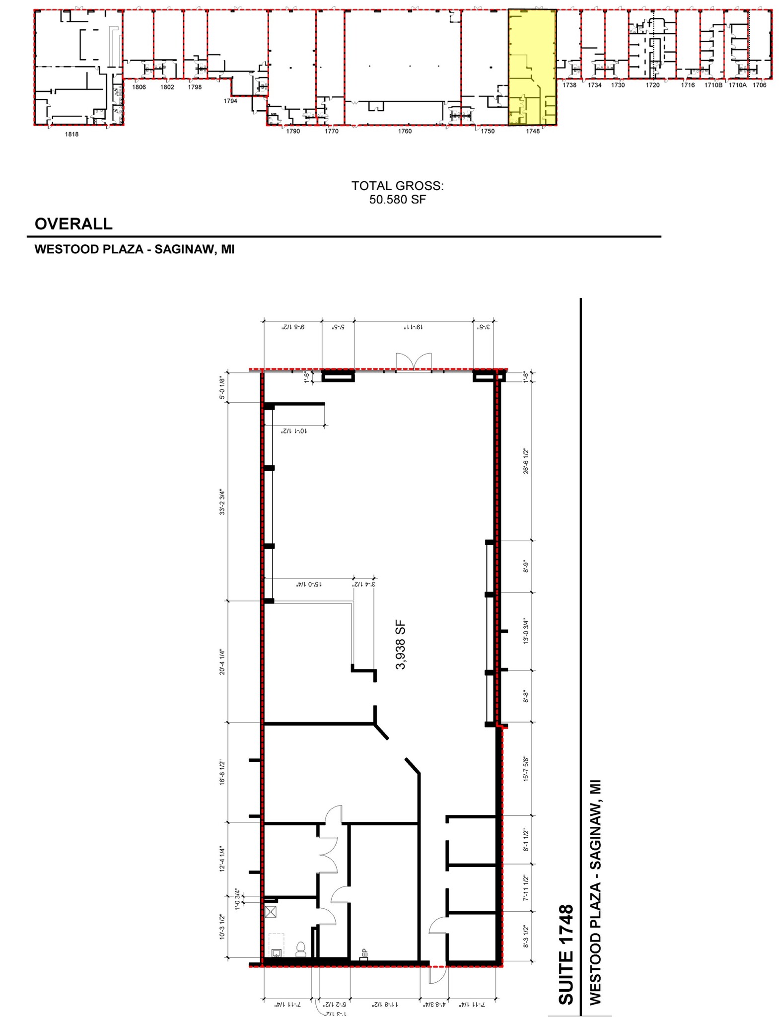 1706-1818 Lawndale Rd, Saginaw, MI for lease Floor Plan- Image 1 of 1