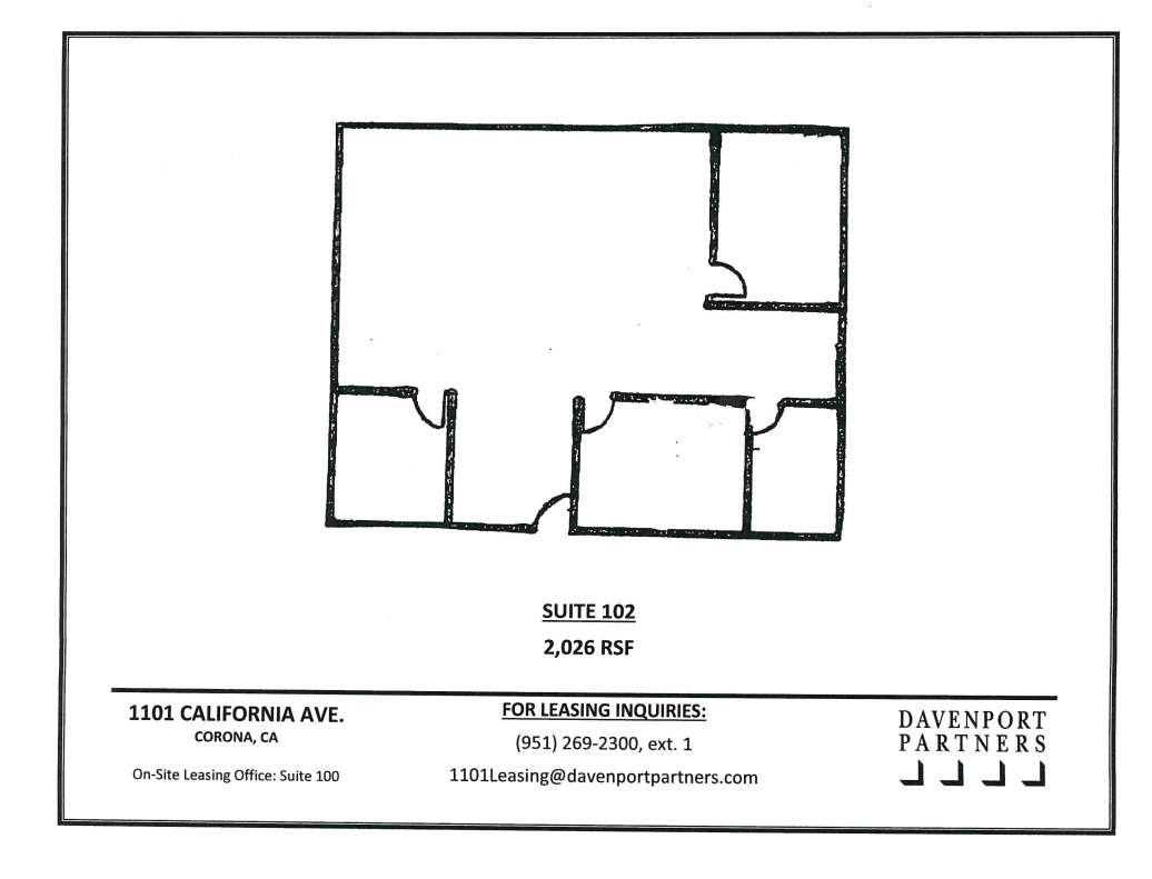 1101 California Ave, Corona, CA for lease Floor Plan- Image 1 of 1