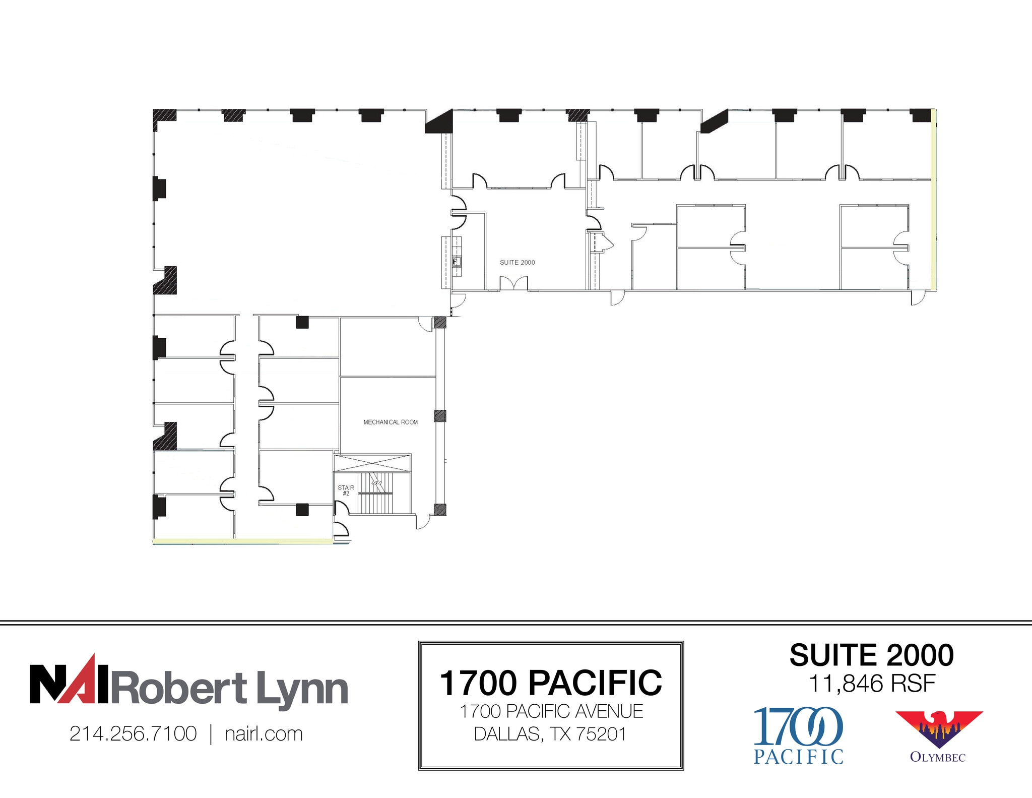 1700 Pacific Ave, Dallas, TX for lease Floor Plan- Image 1 of 2