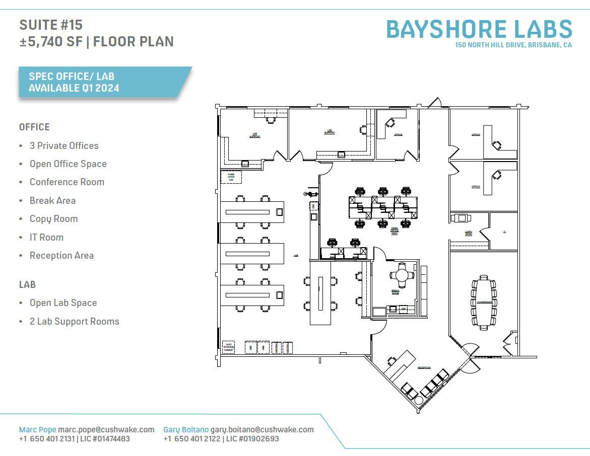 150 N Hill Dr, Brisbane, CA for lease Floor Plan- Image 1 of 1