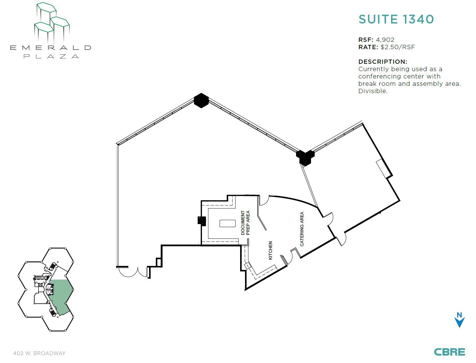 402 W Broadway, San Diego, CA for lease Floor Plan- Image 1 of 1