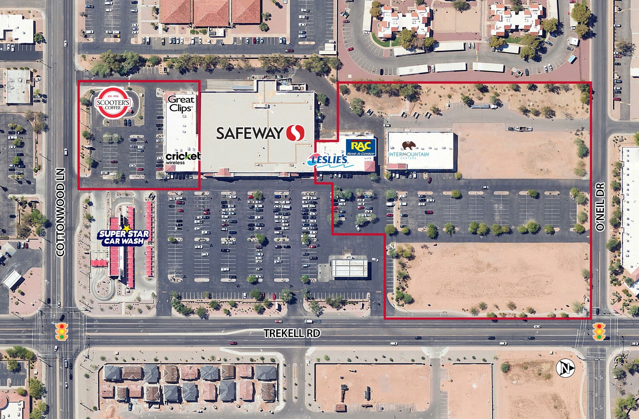 1667 N Trekell Rd, Casa Grande, AZ for lease Aerial- Image 1 of 3