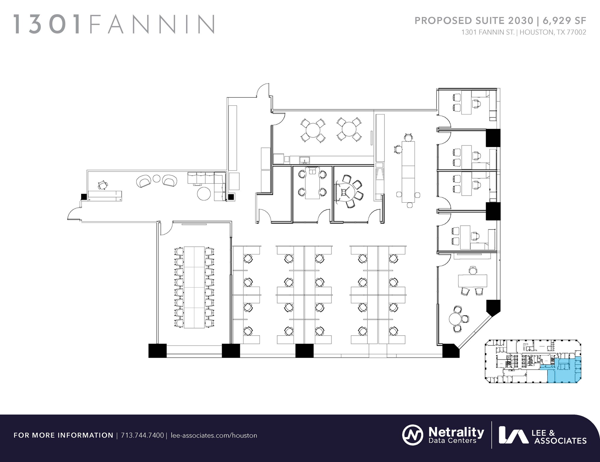 1301 Fannin St, Houston, TX for lease Floor Plan- Image 1 of 2