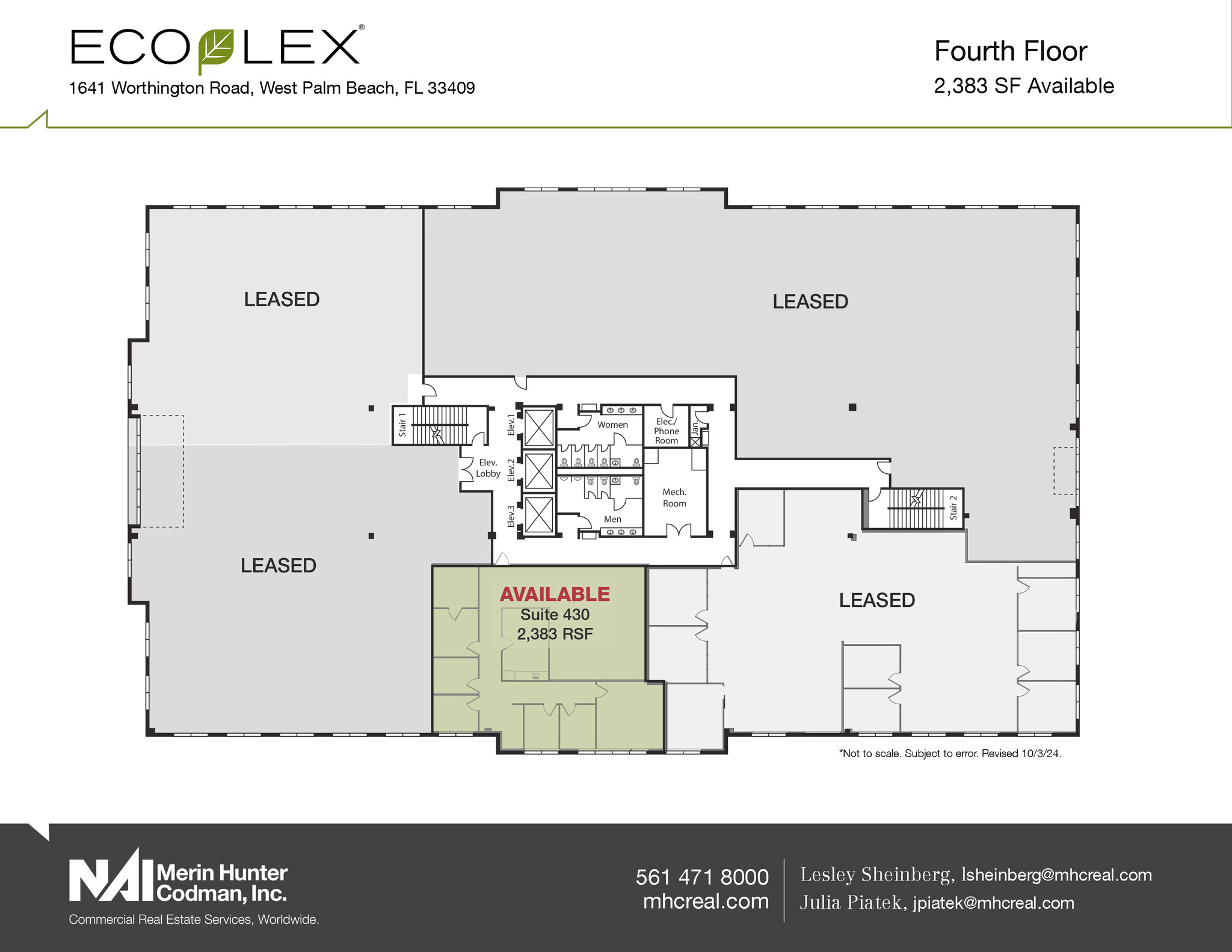 1641 Worthington Rd, West Palm Beach, FL for lease Floor Plan- Image 1 of 2