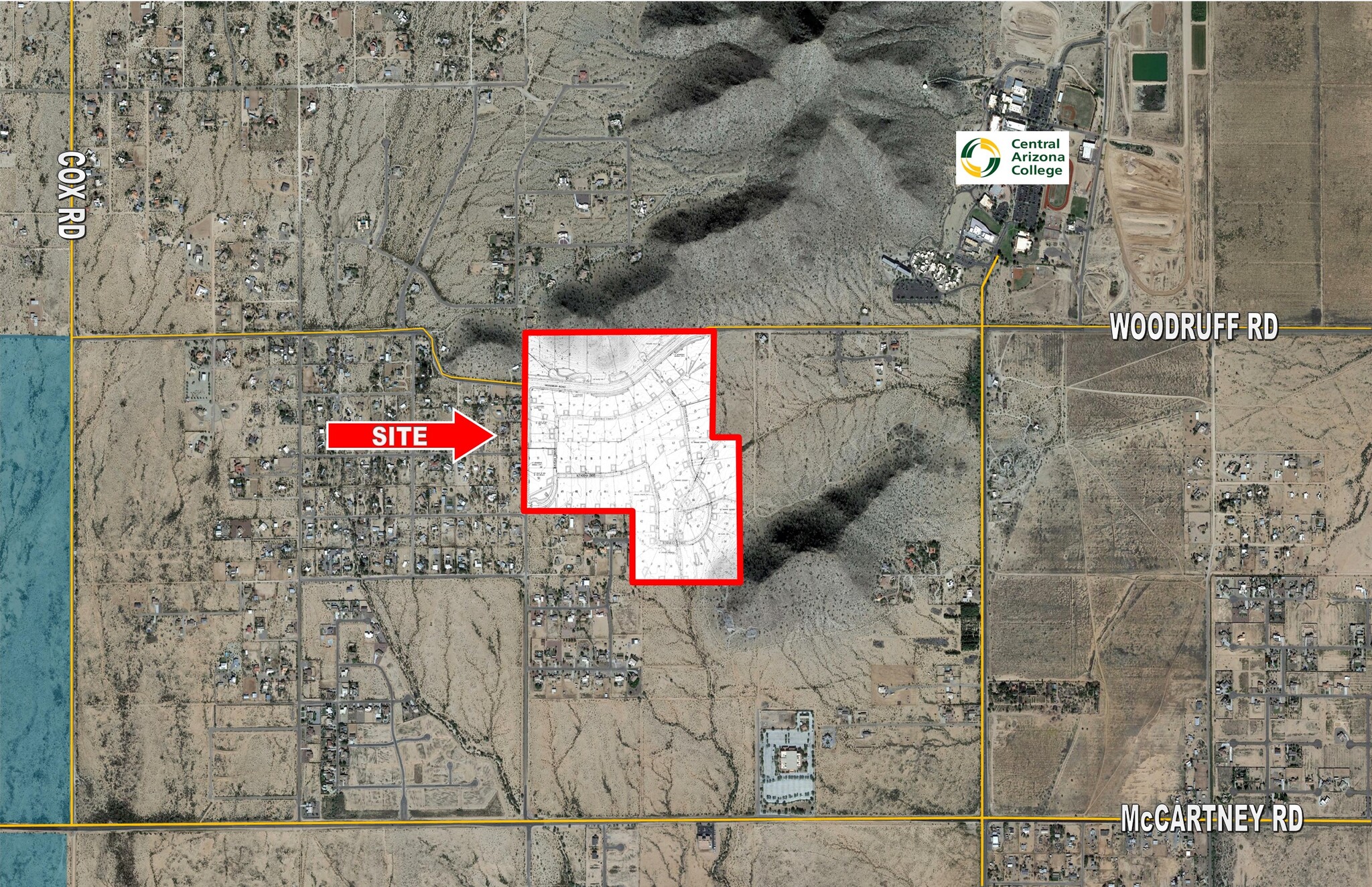 W Swc Of Woodruff & Overfield Rds, Casa Grande, AZ for sale Aerial- Image 1 of 1