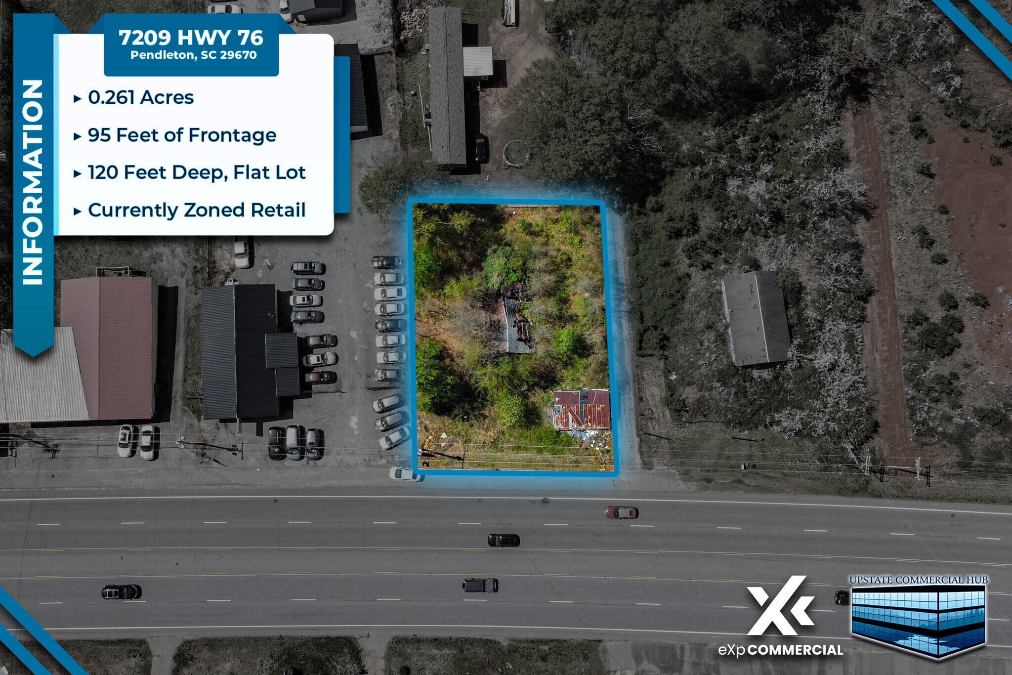 7209 US-76, Pendleton, SC for sale Aerial- Image 1 of 1