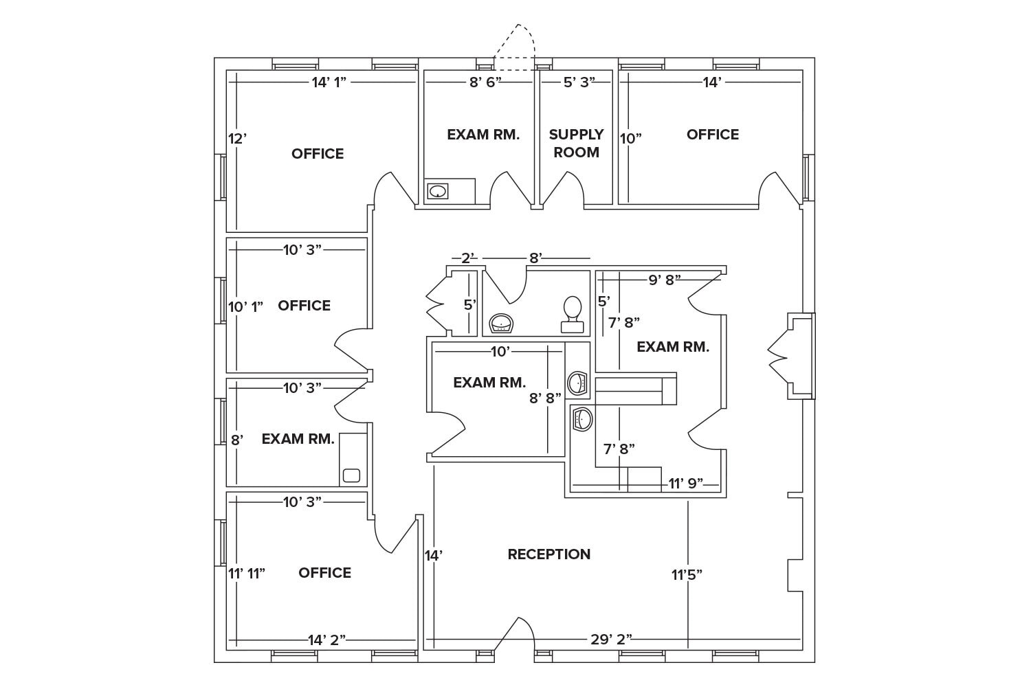 211 Commons Way, Princeton, NJ for lease Floor Plan- Image 1 of 2