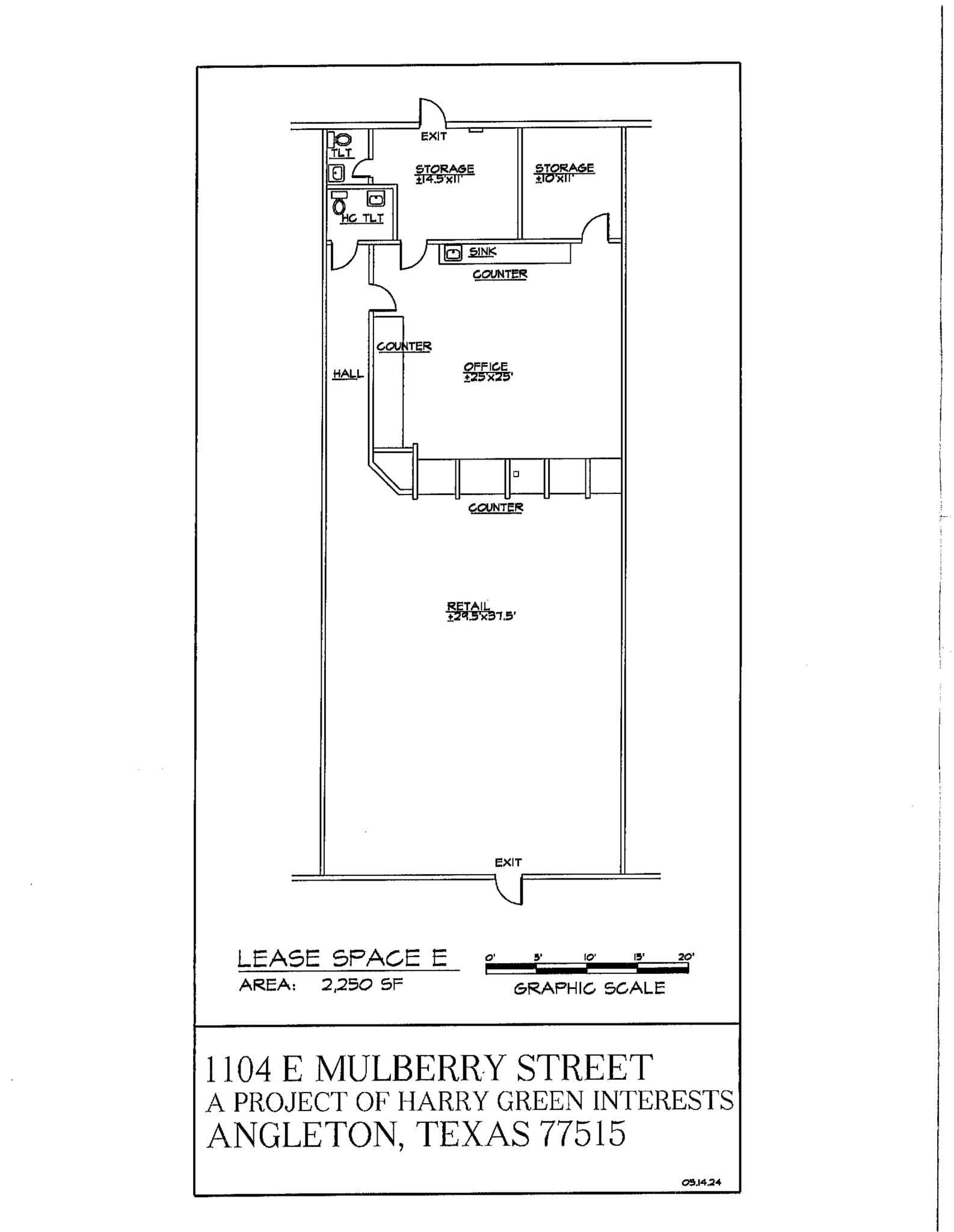 1100-1116 E Mulberry St, Angleton, TX for lease Site Plan- Image 1 of 1
