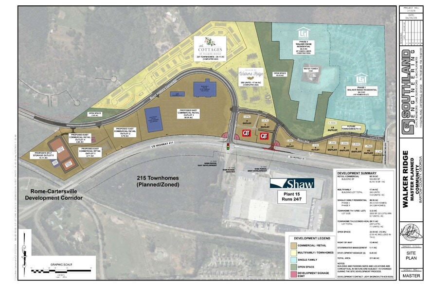 Intersection of 411 & Burnt Hickory Connector, Cartersville, GA for sale - Building Photo - Image 1 of 60