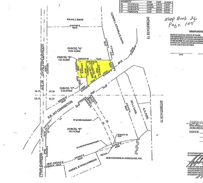 Highway 247, Bryon, GA for sale - Plat Map - Image 2 of 2