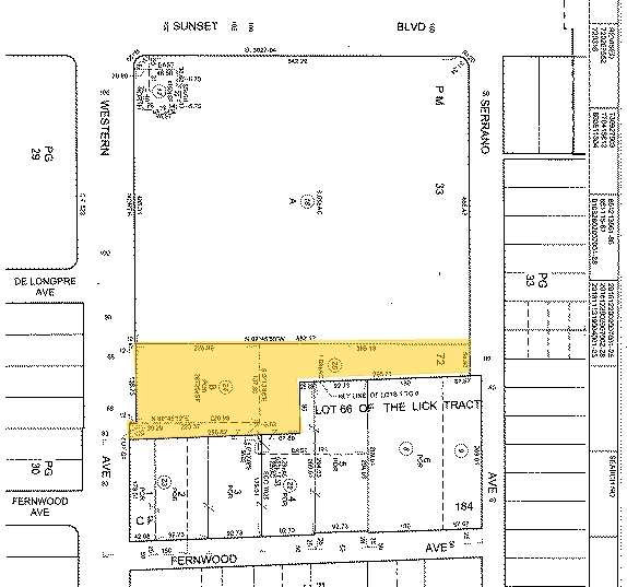 1377 N Serrano Ave, Los Angeles, CA for lease - Plat Map - Image 3 of 17