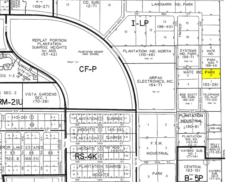 1700 NW 65th Ave, Plantation, FL for lease - Plat Map - Image 2 of 8