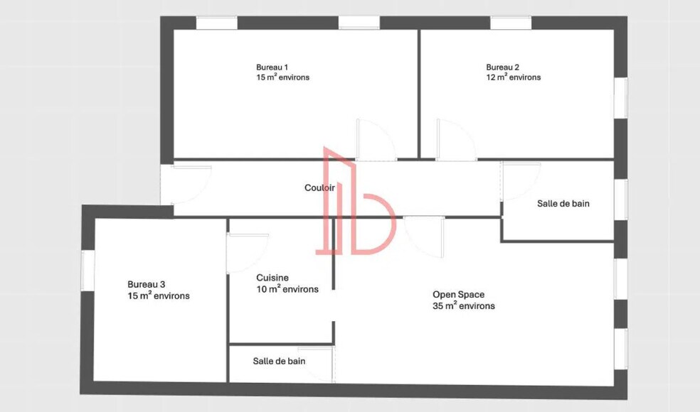 Office in Bordeaux for lease - Floor Plan - Image 2 of 4