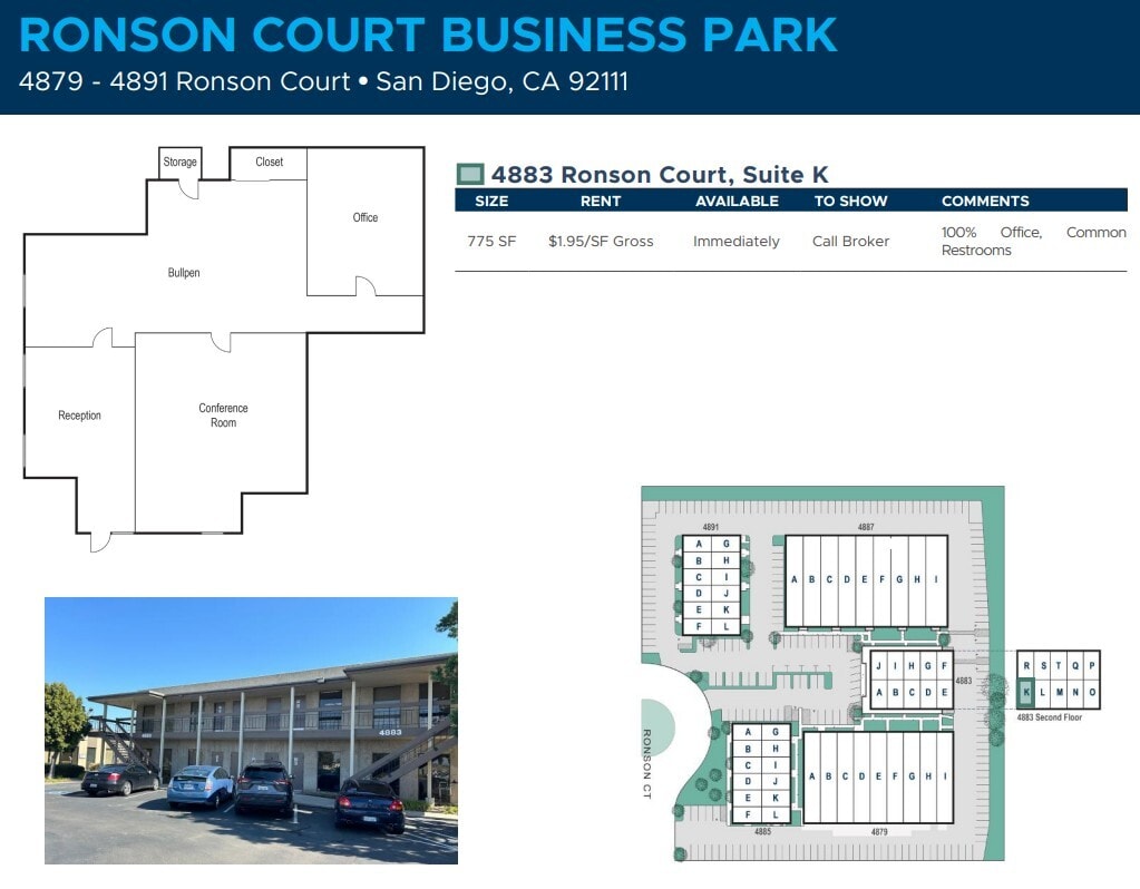 4883 Ronson Ct, San Diego, CA for lease Floor Plan- Image 1 of 1
