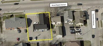 1915 Broad Ripple Ave, Indianapolis, IN - AERIAL  map view