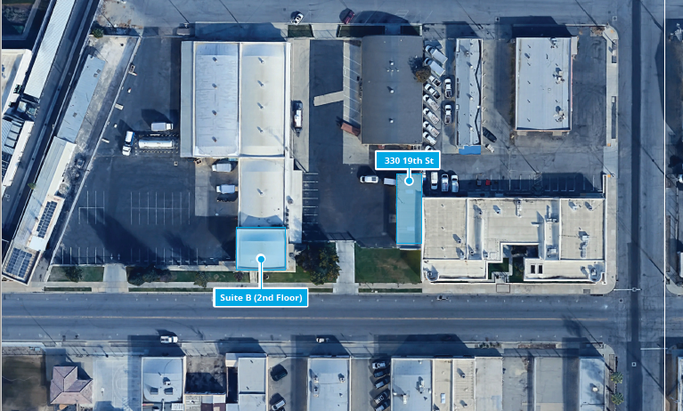 414 19th St, Bakersfield, CA for lease - Aerial - Image 2 of 2