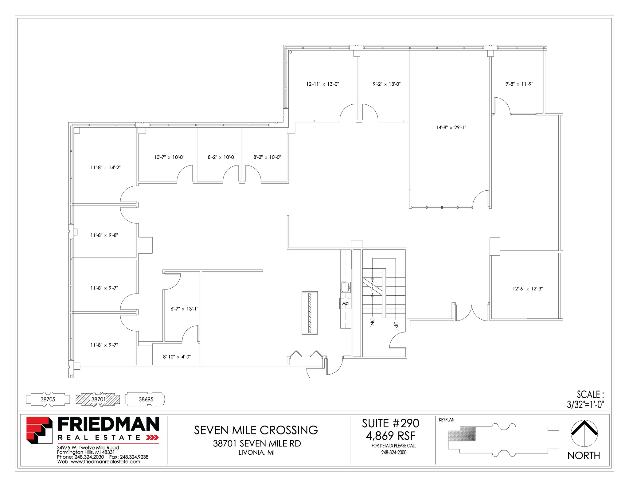 38705 7 Mile Rd, Livonia, MI for lease Floor Plan- Image 1 of 2