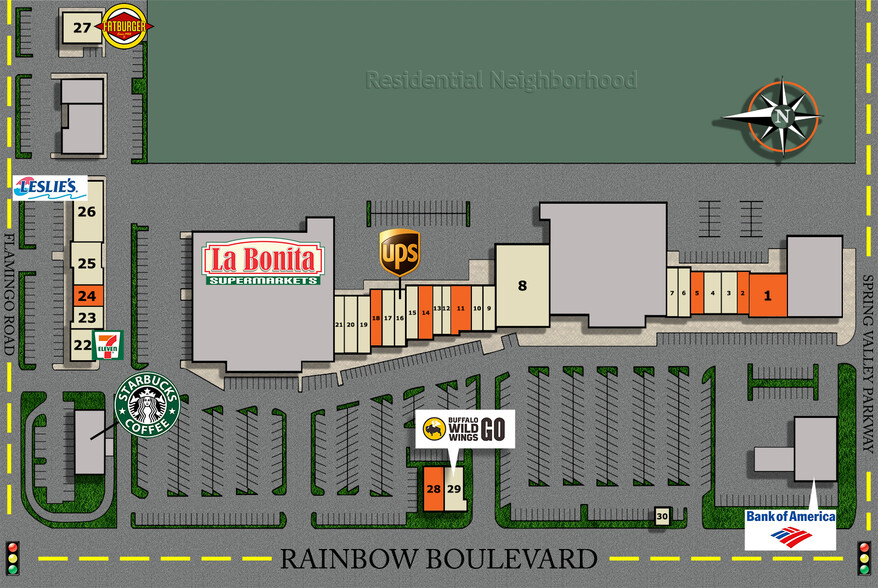 4120-4298 S Rainbow Blvd, Las Vegas, NV for lease - Site Plan - Image 2 of 2