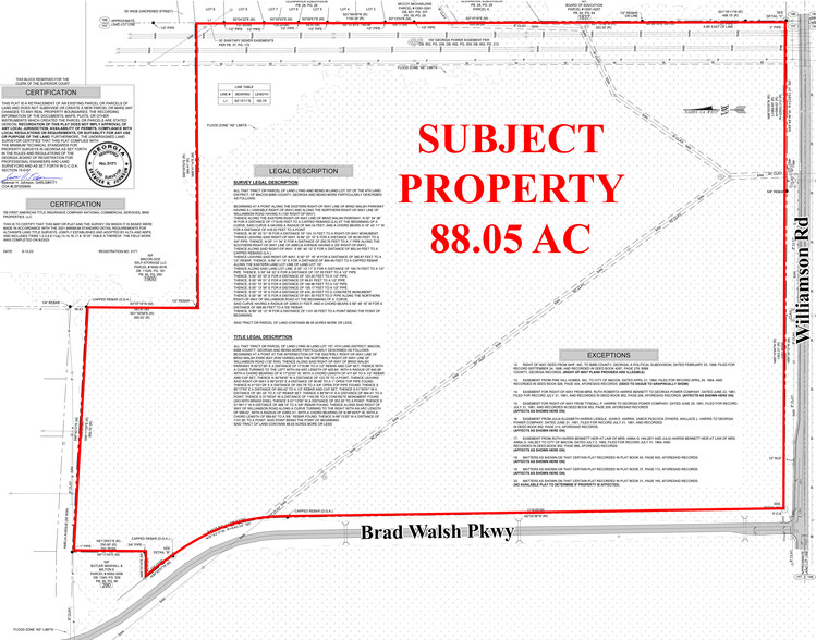 1888 Paul Walsh Dr, Macon-Bibb, GA for sale - Plat Map - Image 2 of 2