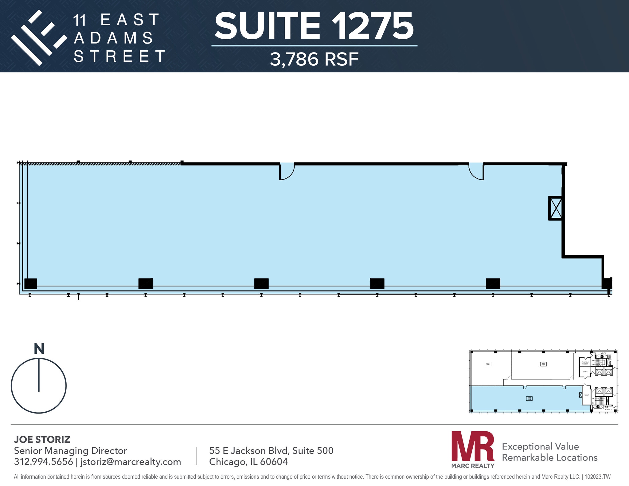 11 E Adams St, Chicago, IL for lease Floor Plan- Image 1 of 2
