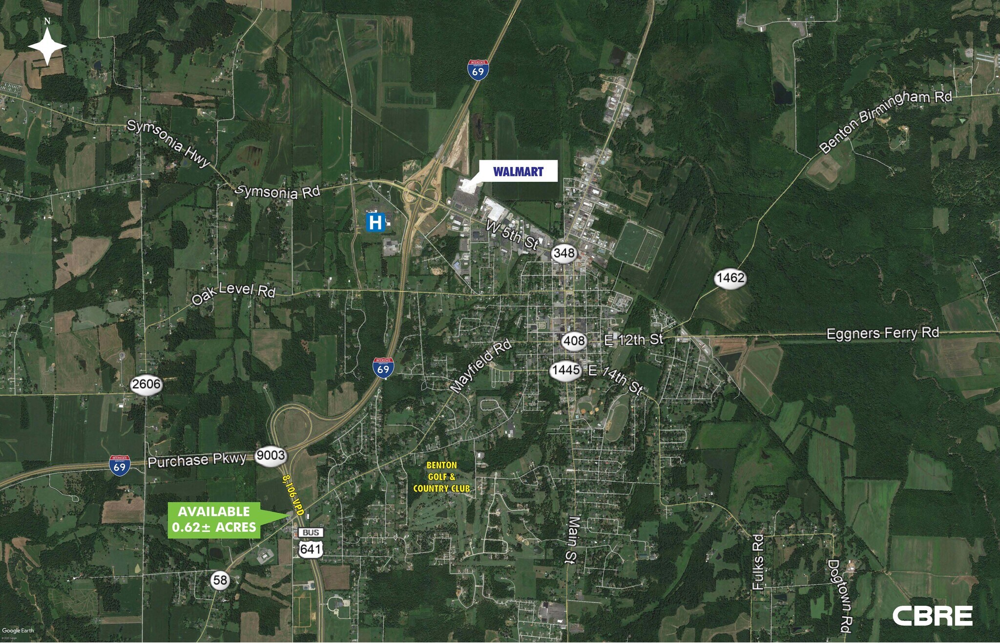 1870 Mayfield Hwy, Benton, KY for sale Aerial- Image 1 of 1