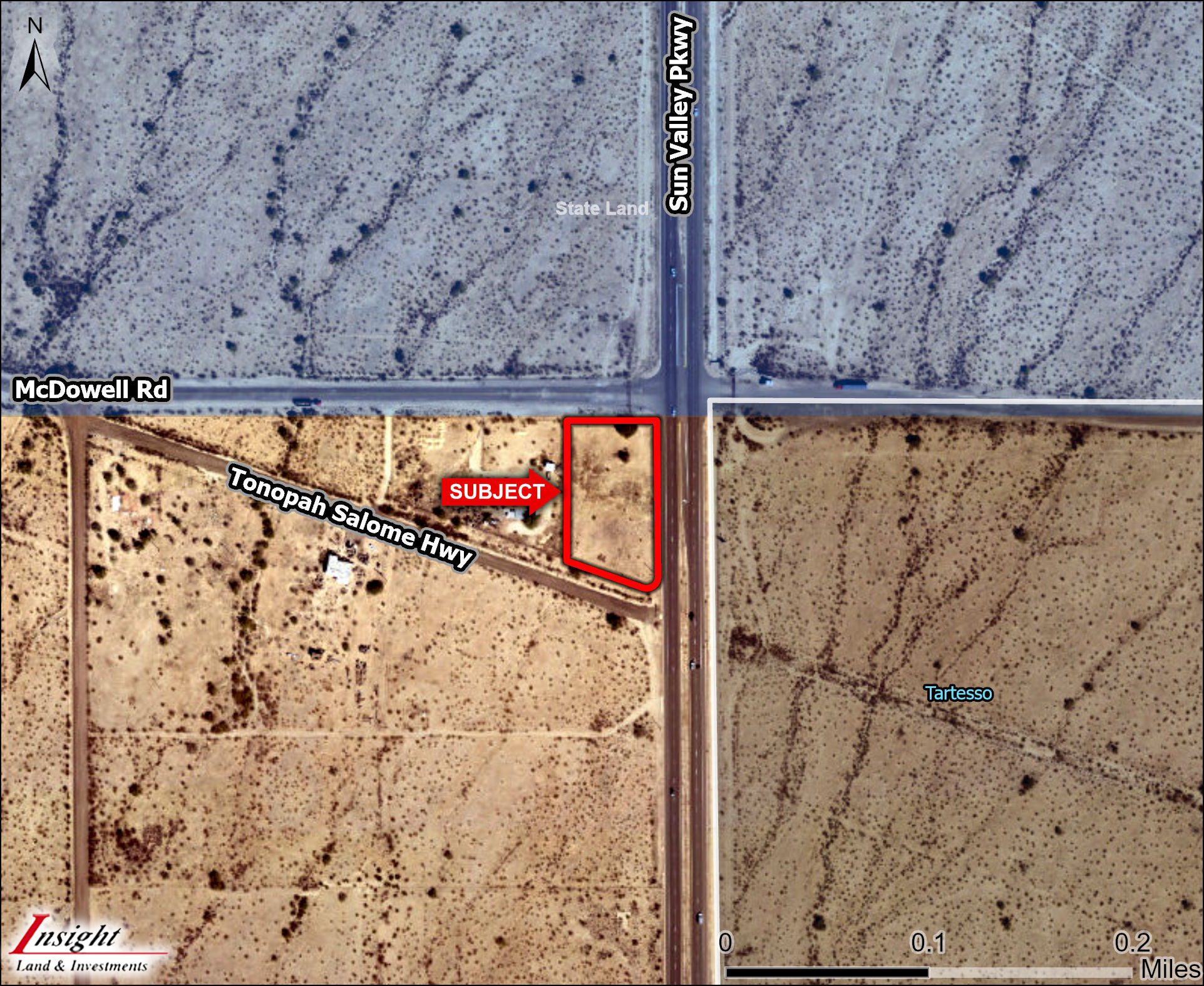 Sun Valley Pkwy & McDowell Rd, Buckeye, AZ for sale Aerial- Image 1 of 5