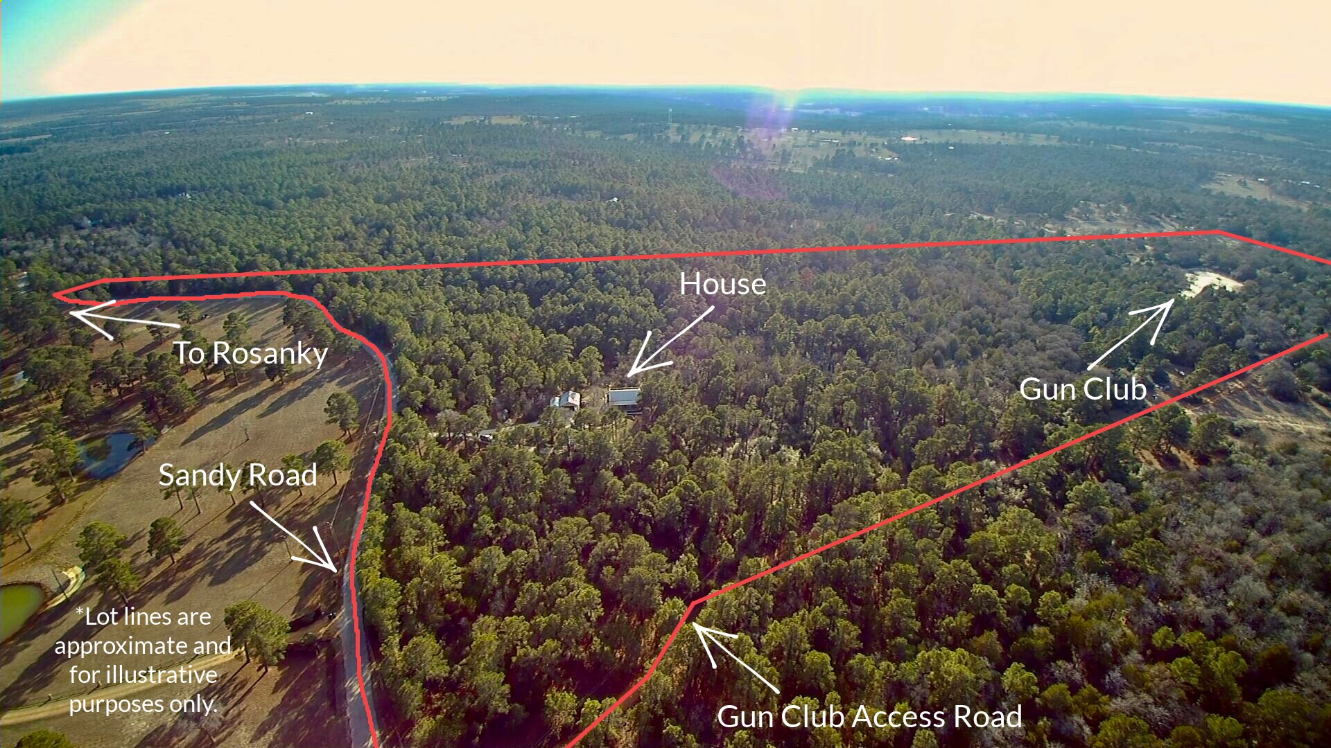 Sandy Rd, Rosanky, TX for sale Aerial- Image 1 of 1