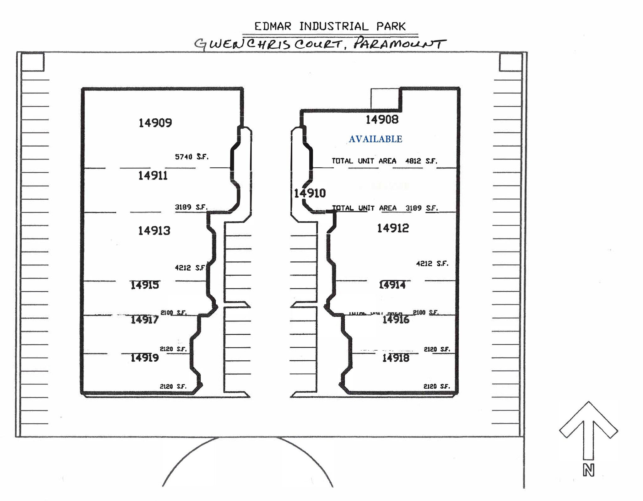 14908-14918 Gwenchris Ct, Paramount, CA for lease Site Plan- Image 1 of 1