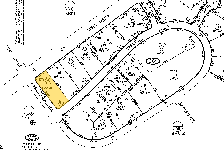 10179 Huennekens St, San Diego, CA for lease - Plat Map - Image 2 of 4