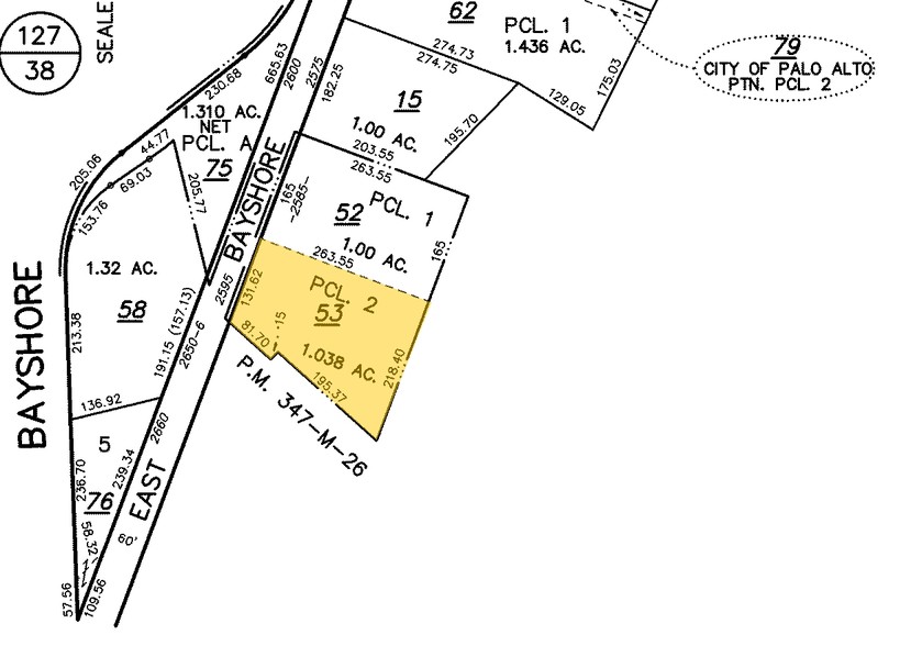 2595 E Bayshore Rd, Palo Alto, CA for lease - Plat Map - Image 2 of 12