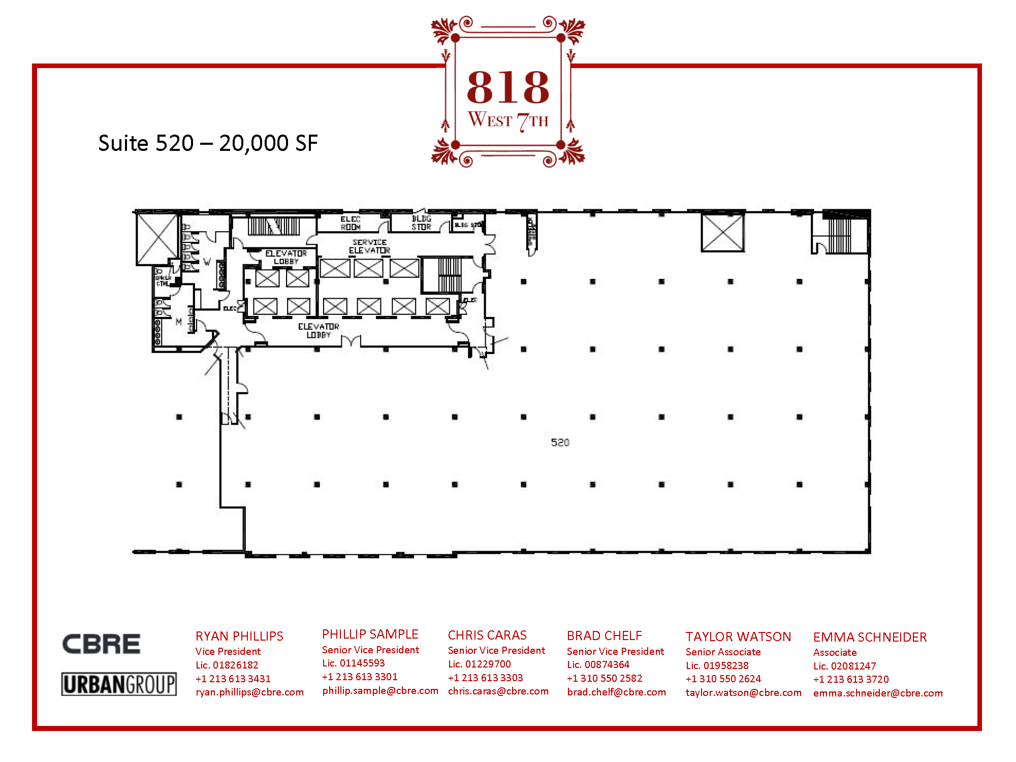 818 W 7th St, Los Angeles, CA for lease Floor Plan- Image 1 of 1