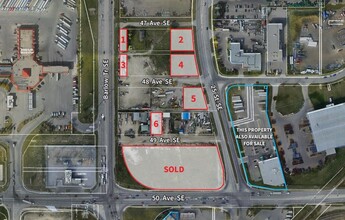 2520 49 Av SE, Calgary, AB - aerial  map view