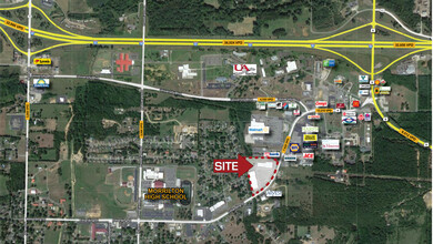 1515 E Harding St, Morrilton, AR - aerial  map view