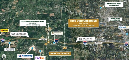 3100 Venture Dr, Cookeville, TN - aerial  map view - Image1