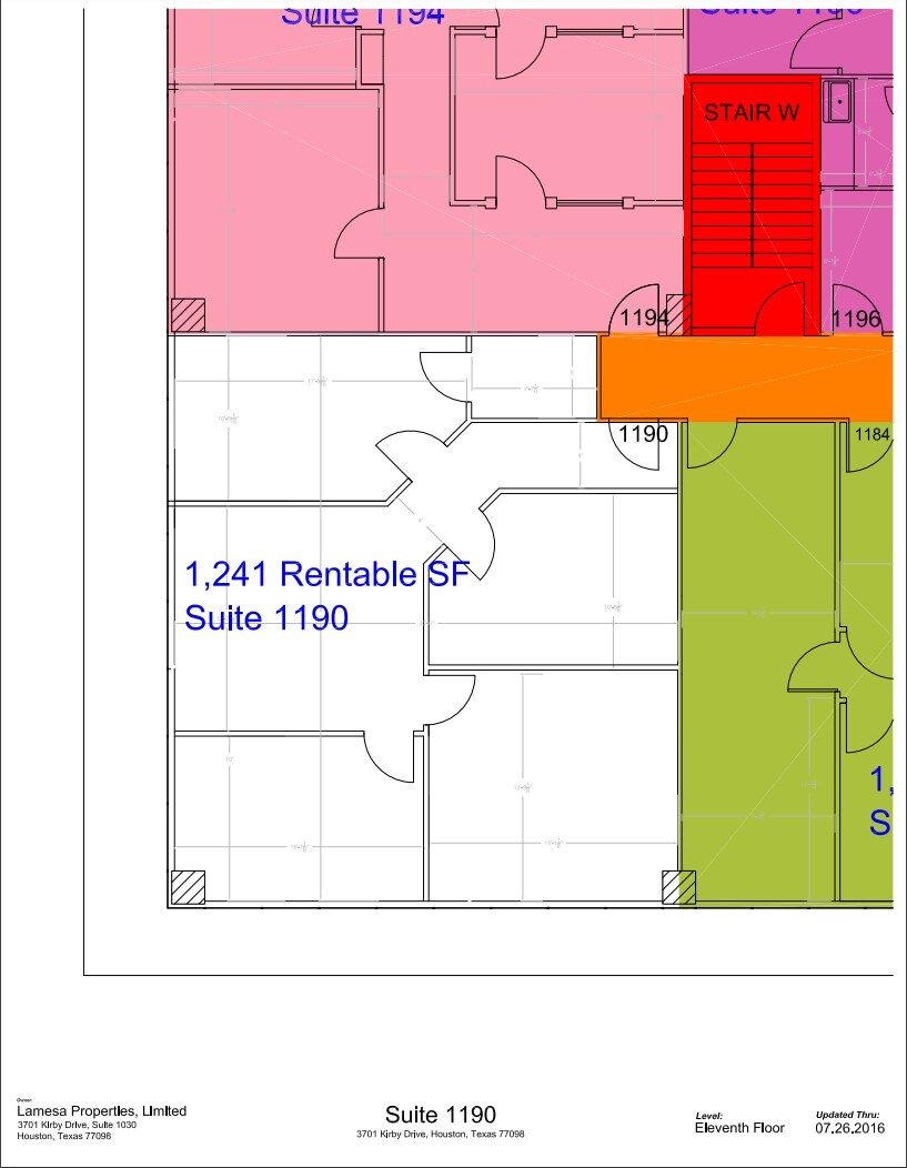 3701-3801 Kirby & 2401 Portsmouth, Houston, TX for lease Floor Plan- Image 1 of 1